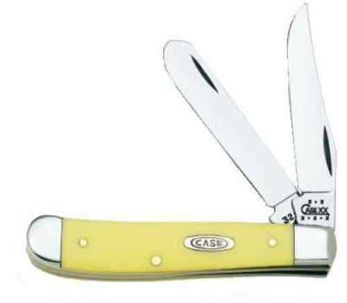 Case Pocket Knife With Clip/Spey Blades & Yellow Synthetic Handle Md: 029