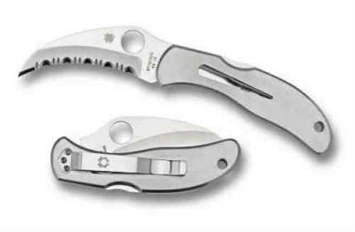 Spyderco Hawbill Blade Knife With Stainless Steel Handle Md: C08S