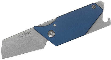 Kershaw 4036BLUX Pub Multi-Purpose Tool 1.6" 8C13MoV Steel Modified Sheepsfoot Anodized Aluminum Front Back