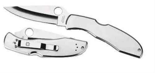 Spyderco Folding Knife With Clip/Stainless Steel Handle/Plain Edge Md: C10P