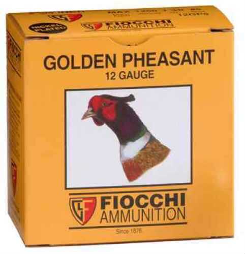 Fiocchi Golden Pheasant 12 Gauge 2 3/4" 1 3/8 Oz #4 Nickel Plated Lead Ammunition Md: 12GPX Case Price 250 Rounds