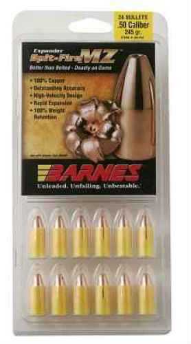 Barnes 50 Caliber Black Powder Spitfire Spitzer Boat Tail 285 Grain Bullet 24/Pack Md: 45154