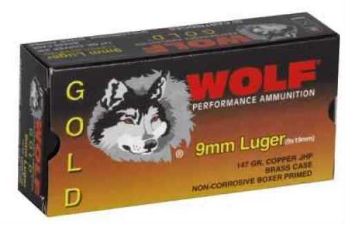9mm Luger 147 Grain Hollow Point 50 Rounds Wolf Ammunition