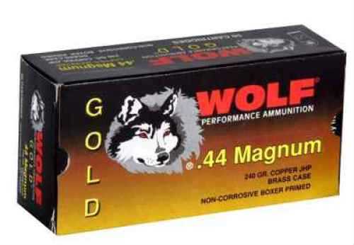 44 Rem Mag 240 Grain Hollow Point 50 Rounds Wolf Ammunition Magnum