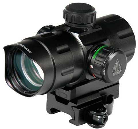 UTG SCP-DS3840W CBQ Dot 1X 32.5mm Obj Unlimited Eye Relief 4 MOA Black