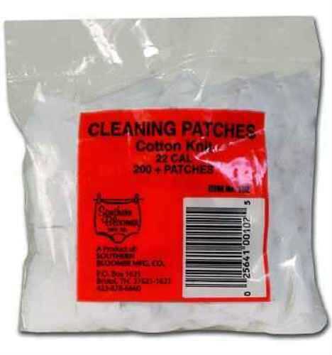 Cotton Knit Cleaning Patches 22 Cal. Rifle - 200+ Per Pack Threadless And virtually Lint Free