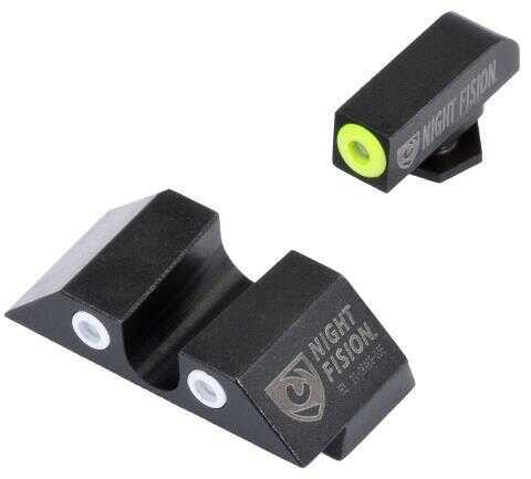 Night Fision GLK00207YGWG Sight Set Square Front/U-Notch Rear for Glock 20/21/29/30/31/32/36/40/41 Tritium Green