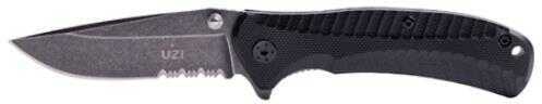 Uzi Accessories Uzkfdr016 Tactical Folding Knife 2.75" Stainless Steel Straight/serrated Combo G10 Blk