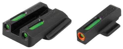 Truglo TG13RS2PC Brite-Site TFX Pro Day/Night Sights Ruger LC9/LC9s/LC380 Tritium/Fiber Optic Green w/Orange Outline Fro