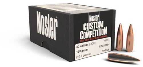 Nosler 30 Caliber 168 Grains HPBT .308" J4 Competition Bullets