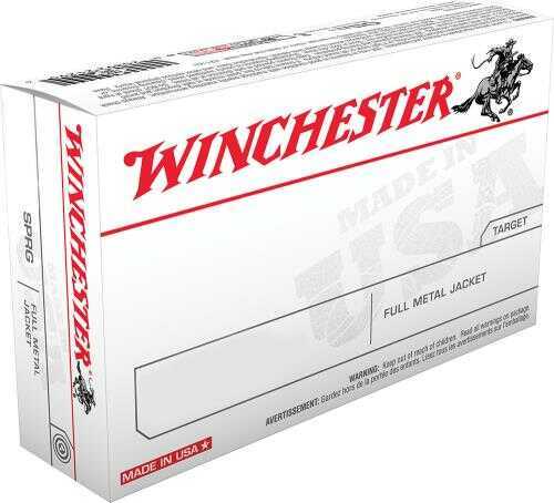 9mm Luger 50 Rounds Ammunition Winchester 124 Grain Full Metal Jacket