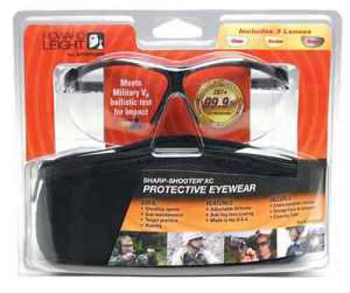 Howard Leight Shooting Glasses With Black Frame & Clear/Gray & Amber Lens Md: R01637