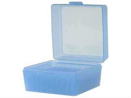 MTM Ammo Box 100 Round Flip-Top 223 204 Ruger® 6X47 Clr Blue Rs-100-24