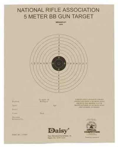 Daisy 408 NRA 5-Meter Target Hanging Paper Bullseye Tan 50 Pack                                                         