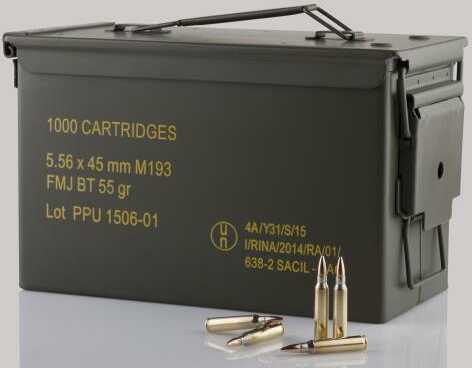5.56mm Nato 55 Grain Full Metal Case 1000 Rounds Prvi Partizan Ammunition