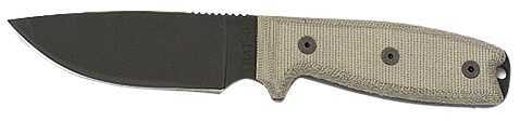 OKC Rat-3 Knife Fixed 3.75" 1095 Carbon Steel Drop Point Plain Tan Micarta Handle 8630