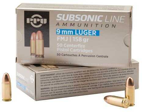 9mm Luger 158 Grain Full Metal Case 50 Rounds Prvi Partizan Ammunition