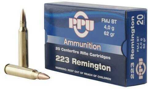 223 Rem 62 Grain Full Metal Jacket Boat Tail 20 Rounds Prvi Partizan Ammunition 223 Remington