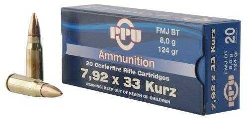 7.9x33 124 Grain Full Metal Case 20 Rounds Prvi Partizan Ammunition