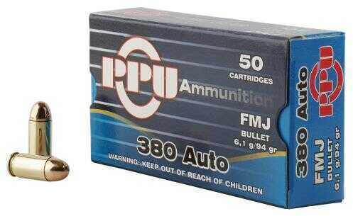 380 ACP 94 Grain Full Metal Jacket 50 Rounds Prvi Partizan Ammunition