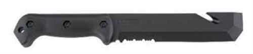 KABAR Becker TacTool 7" Fixed Blade Knife Chisel Point Combo Edge 1095 Cro-Van/Black Black Grivory Nylon Sheath BK3