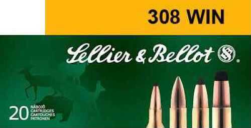 308 Win 168 Grain Boat Tail Hollow Point 20 Rounds Sellior & Bellot Ammunition 308 Winchester