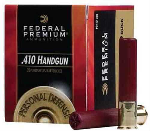 410 Gauge 3" Lead 4 Buck  9 Pellets 20 Rounds Federal Shotgun Ammunition