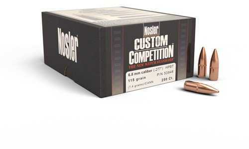 Nosler Bullets 6.8MM .277 115 Grains HP-BT Custom Comp. 250CT
