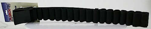 Grovtec US Inc GTAC95 Ammo Belt For Shotgun Fits Up To 50" Waist Black Elastic/N