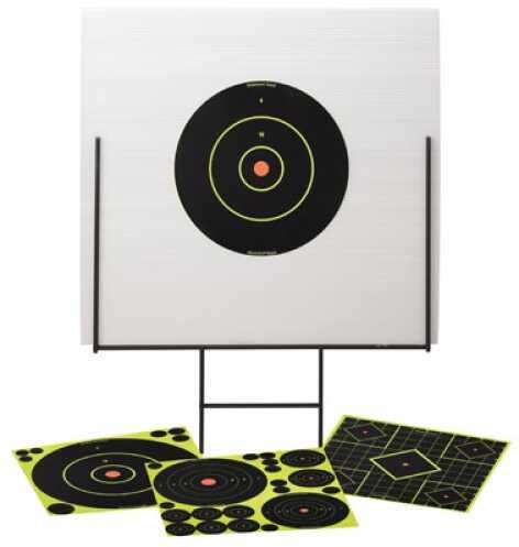 Birchwood Casey 46101 Shoot-N-C Portable Shooting Range Self-Adhesive Paper/Steel Bullseye/Diamond Black/Red 1 Kit
