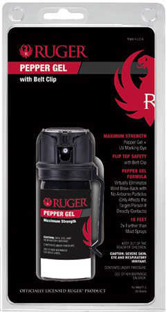Sabre Ruger® Red Pepper Gel Flip Top W/Belt Clip 1.8 Oz