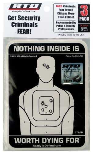 RTD STS-2D Nothing Inside Is Worth Dying For 3.5X4.5" B&W Decal 3Pk