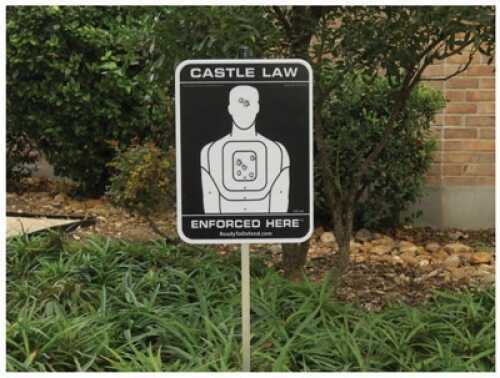 RTD/Cogent STS3S Reflective Sign Castle Law Enforced Here 8.75X11.75" Alum