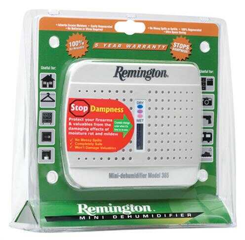 Remington Model 365 Mini-Dehumidifier Compact Unit attracts & Holds Moisture Through Water Crystal Technology To Protect