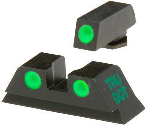 Meprolight 10220 Tru-Dot Night Sight Set Fits Glock 42 Tritium Green Front/Rear Black