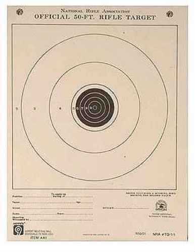 Hoppes Single Bull Rifle Paper Targets 20/100 Pk Md: A1T