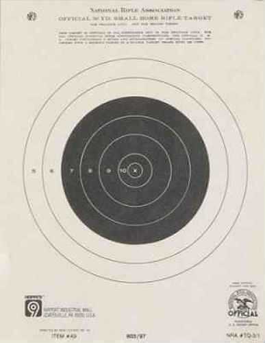 Hoppes 50 Yard Single Bullseye Targets 20 Pack 7"X9" Md: A9T
