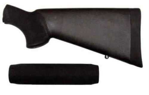Hogue Grips Stock Overmolded Fits Mossberg 500 with Forend Black 05012