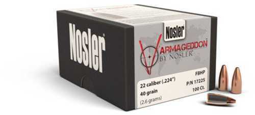 Nosler Varmageddon 22 Caliber 40 Grain FBHP Bullet (250ct)