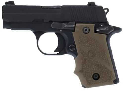 Hogue 98083 Rubber Grip with Finger Grooves Sig P938 w/Ambidextrous Safety Flat Dark Earth
