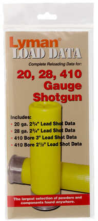 Lyman Load Data Book 16, 20 & 28 Gauge, .410