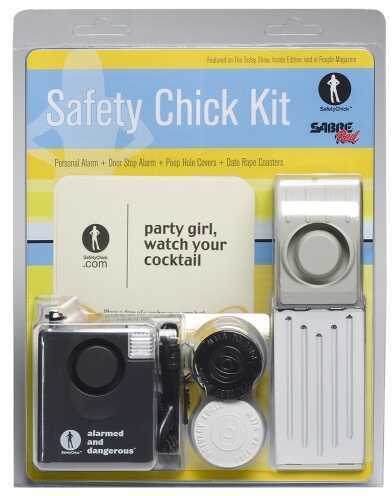 Sabre SCK02 Safety Chick Date Rape Coasters, Door & Personal Alarm