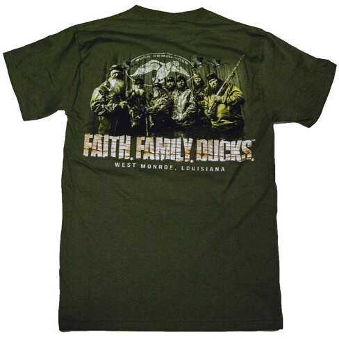 Duck Commander DCShirtMFFD Faith.Family.Ducks. T-Shirt Moss Green S Cotton