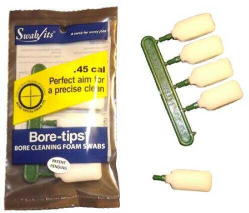 Super-Brush Bore-Tips Swab-Its Cleaner 45 Caliber Cleaning Swabs 5/Pack Bag 41-4501