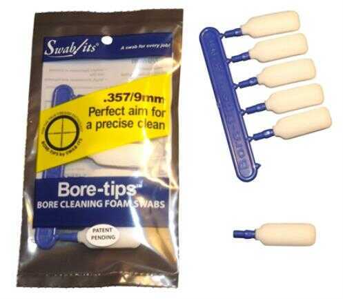 Super-Brush Bore-Tips Swab-Its Cleaner 9MM Cleaning Swabs 6/Pack Bag 41-0901