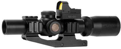Aim Sports ACRFFR Tri-Illuminated Red Dot 1-4X24mm Obj 4.2" Eye Relief 3 MOA Blk