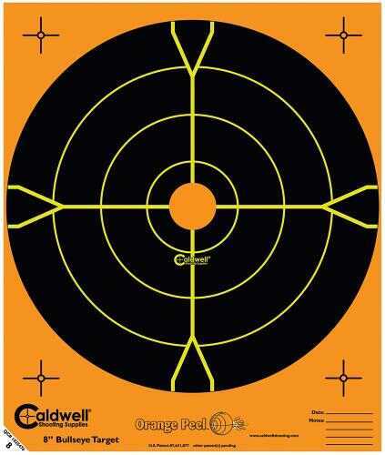 Caldwell Orange 8" Peel Bullseye Targets, Pack Of 25