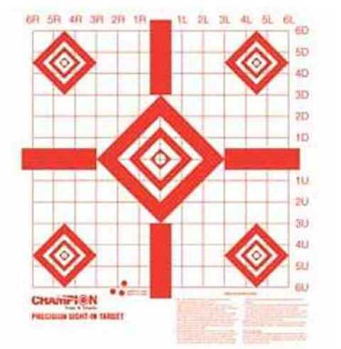 Champion Targets 47388 Redfield Hanging Paper 16" x 16" 5-Diamond Red/White 10 Pack