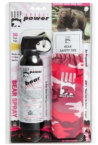 UDAP 12Pink Bear Spray W/Pink Camo Holster And Belt 7.9Oz/225G Up To 35 Feet