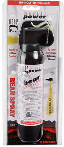 UDAP 15HP Super Magnum Bear Spray With Hip Holster 9.2Oz/260G Up To 35 Feet Black
